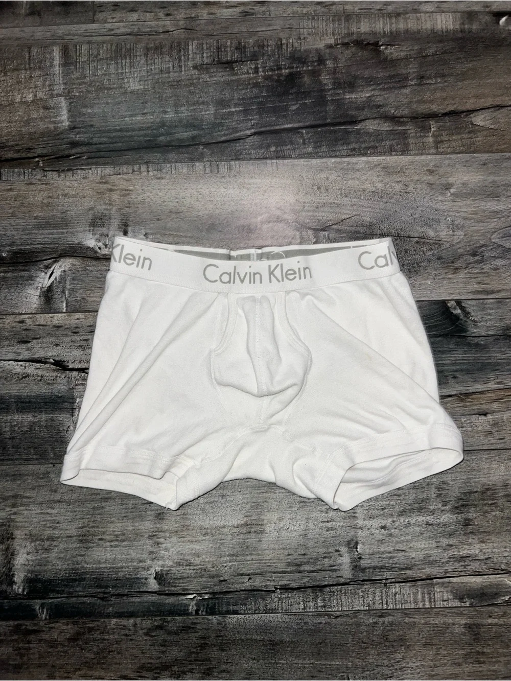 Calvin Klein Men’s White Cotton Boxer Briefs